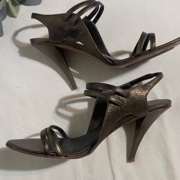 Bakers Bronze Womens High Heels Size 8M Scotti Bronze Ankle Strap 4" Heel - Picture 6 of 12